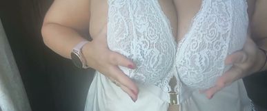Breast Massage with a Dildo