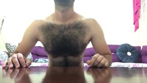 Home Alone Solo Amateur Perfect Hairy Body Bear Guy Cumshot Milking