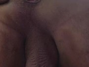 Inflatable dildo in ass