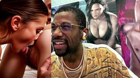 lesbian girl licking hairy teen pussy, ai generated