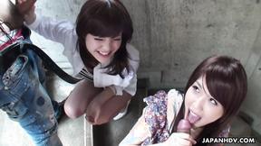 ”Asian chicks ready to take on two cocks together”