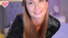 She Stuck Her Fingers Into Her Tight Pussy to Make It Wider