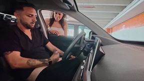 Handjob to Stranger and Deep Blowjob at His Home with Deepthroat