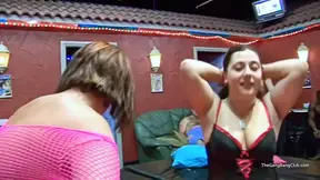 Light chubbies Kimberley and Sarah pussy licked and gangbanged