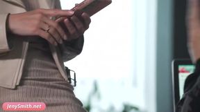 My Employee Jeny Smith strips naked in office boss gets teary eyed