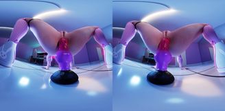 D.Va Stretching Out Her Tiny Asshole With A Huge Dildo - Overwatch SFM VR Porn
