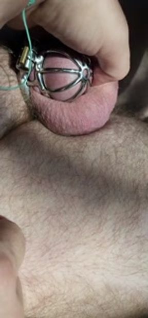 Risky Outside! Teasing him after locking him up!!!