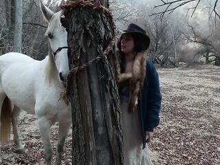 Farmers wife thirsty for ramrod in the throat.