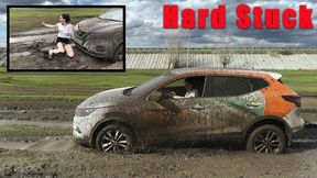 Irina s bare feet got very stuck in the mud and got dirty 4K full video 10 min