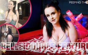 Gloryhole Training for Busty British MILF - Double Feature with Solo Scene
