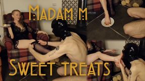 Sweet Treats From My Feet, sploshing, crushed, squashed sticky food reward & worship