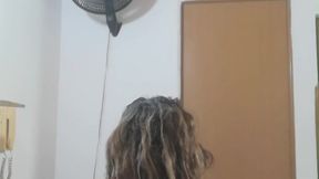 Petite ebony teen gives herself an orgasm