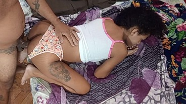 100% anal com a minha enteada grávida de 09 meses