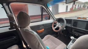 Jarlyn drives and accelerates to get the old Chevette up the hill