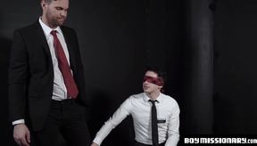 BoyMissionary.com - Blindfolded twink's love of spanking and anal play with elder