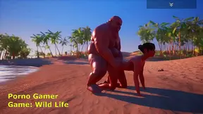 Millana Surrenders to Gordos Massive Cock on Tropical Beach – Wild CGi Encounter