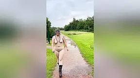 Rebecca Curves Nude Park Walk