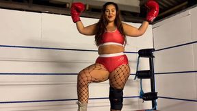 Mixed boxing BBW vs skinny jobber