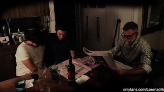 Getting throated in front of real grandpa at the kichen table