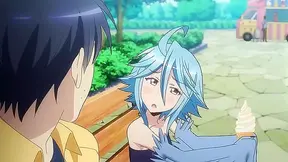 Serpent babe fights with bird lady and her anime titties pop out