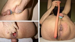 Hard self-fisting and deep penetration attempt