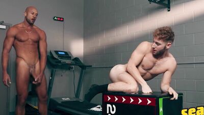 SEAN CODY - Rocky Unleashed And Jackson Cooks Check Each Other Out While Working Out