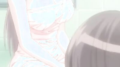 Japanese brunette with big tits deepthroats and sucks on Eng Dub's big cock