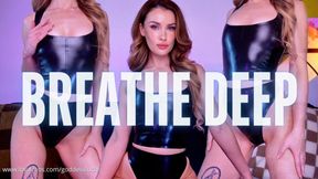BREATHE DEEP - Shiny Latex Breath Play Goddess Worship Edging JOI Head Fuck