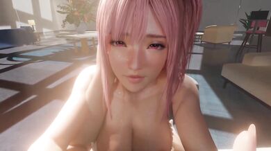 Honoka's Evening big tits titjob gets destroyed cum shot in POV creampie