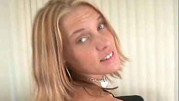 Armani Knight Blonde Porn Star in Pantyhose POV BJ & Swallows