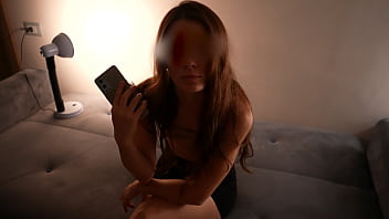 Passionate brunette saw me in a towel