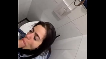 Public flashing and public toilet blowjob