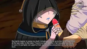 White-Haired Goddess Rewards Warrior with Sensual Oral After Epic Clash – Anime Porn