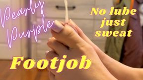 MFYT Pearly Poiple Pedicure Footjob number two No lube just sweat