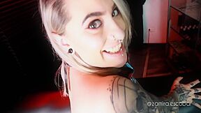 Gothic Girl Gets Fucked In The Middle Of Tattoo Studio