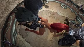 redhead elf has threesome with 2 hooded guys - warcraft parody