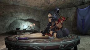 redhead elf has threesome with 2 hooded guys - warcraft parody