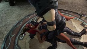 redhead elf has threesome with 2 hooded guys - warcraft parody