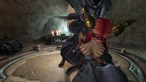 redhead elf has threesome with 2 hooded guys - warcraft parody