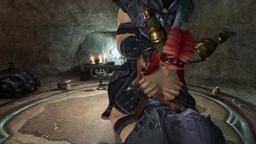 redhead elf has threesome with 2 hooded guys - warcraft parody