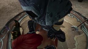 redhead elf has threesome with 2 hooded guys - warcraft parody