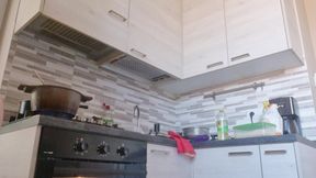 Naughty Hottie in the Kitchen