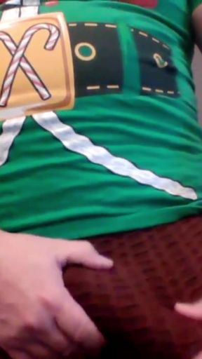 Merry XMas Rockin around The Christmas Tree Elf bulge