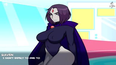 Beastboy rough throat fuck gushes Raven big boobs