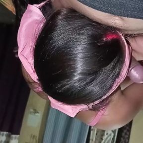 Desi cheating bhabhi sucking big cock of her lover and milking boobs part 1