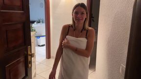 I Knock on My Pregnant Neighbor's Door, She Lets Me Into the House, Sucks My Cock and Gets Fucked