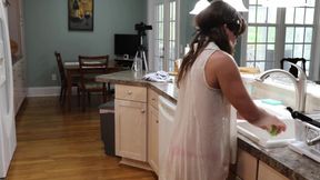 Sandra Moore (TMS-19) MILF amateur pussy fucking tit play cleaning duty