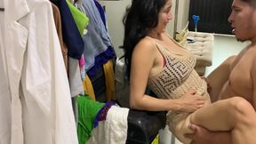 My Stepsister Gets Stuck In The Washing Machine And I Unclog Her With My Cock