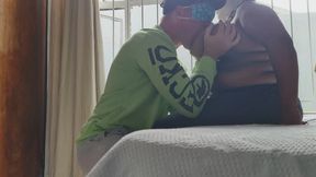 Giant tits Anele gets her H cup juggs sucked off and reverse Tittyfuck Blowjob Pov 4K