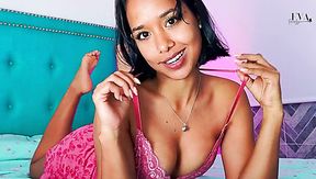 Lovely Petite Latina Hottie Shows Her Feminine Charms And Gives JOI For Anal Creampie